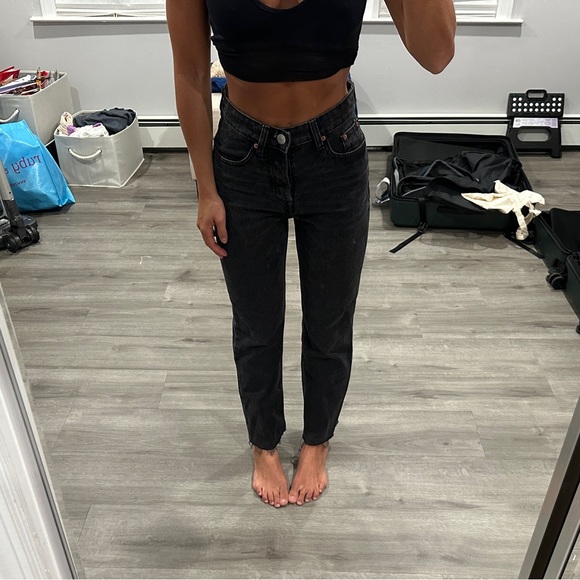 Zara Denim - 🚫SOLD🚫Zara Black High Waist Straight Leg Jeans